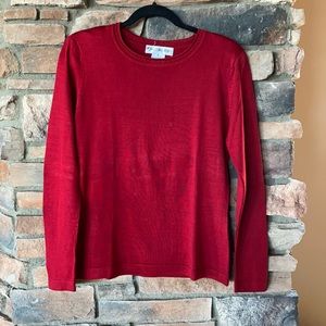 JH Collectibles 100% silk sweater. Scarlet Red. M